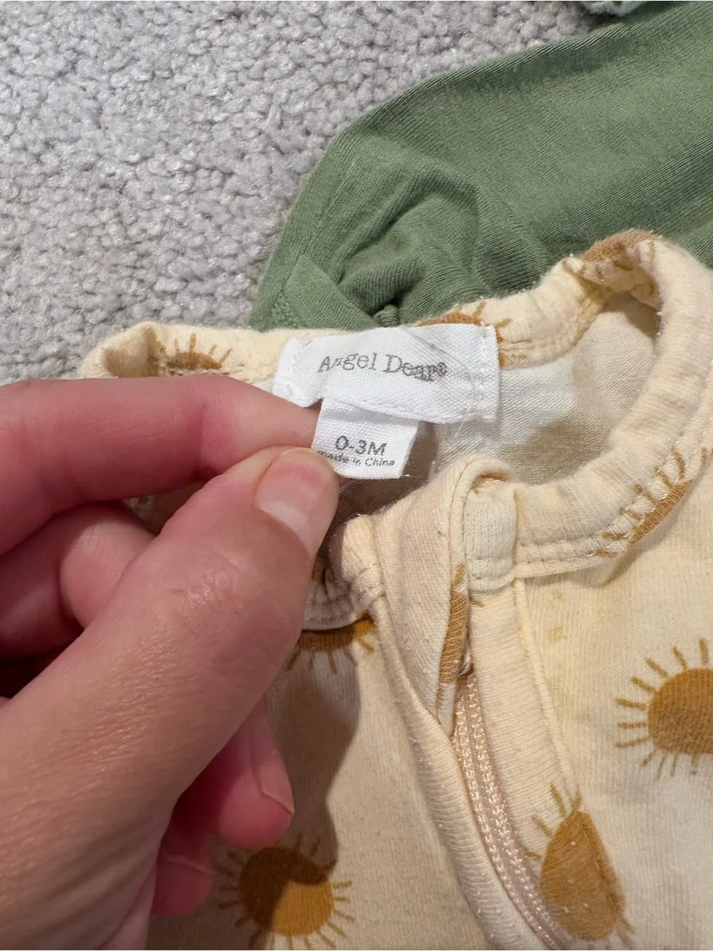 Angel Dear Baby Footie Set - Sage, Olive & Cream Sun Print